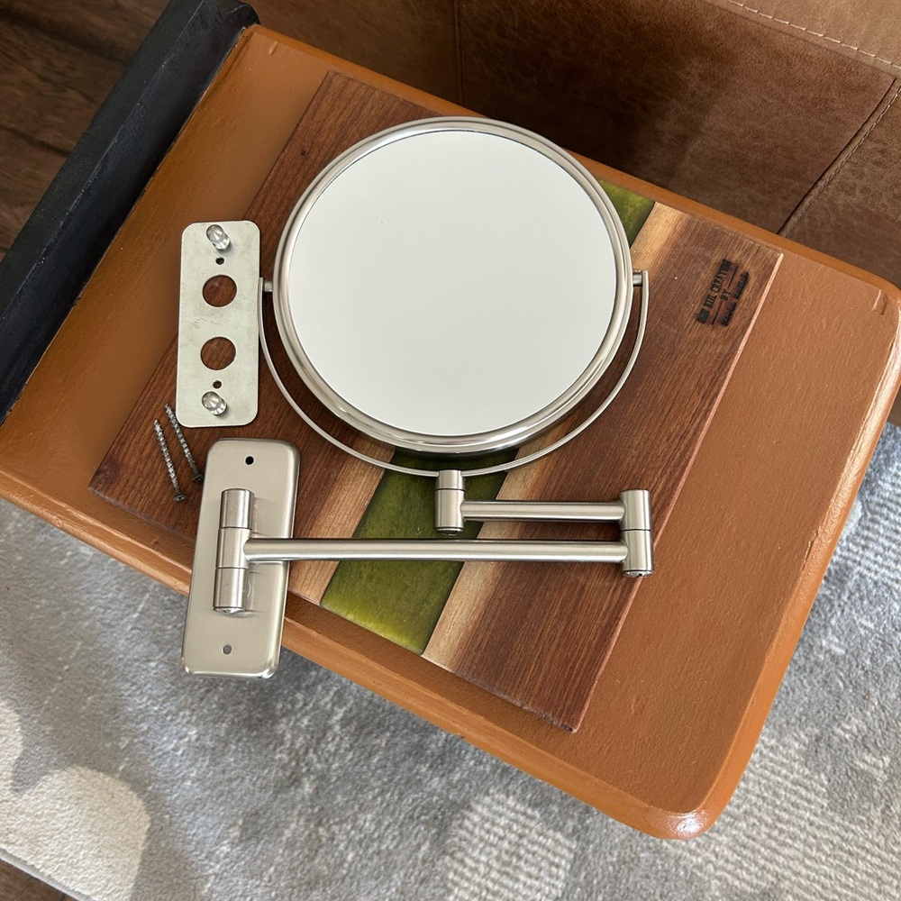 Wall-Mounted Satin Nickel Mirrors